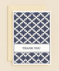 elegant navy diamond thank you card