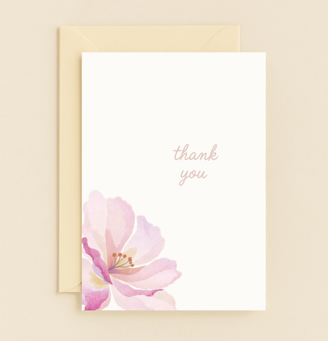 elegant pink flower card