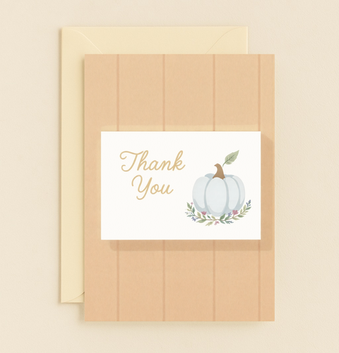 elegant pumpkin thank you card