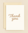 elegant script thank you card