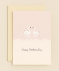 elegant swan card for mom