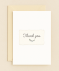 elegant thank you card with floral design