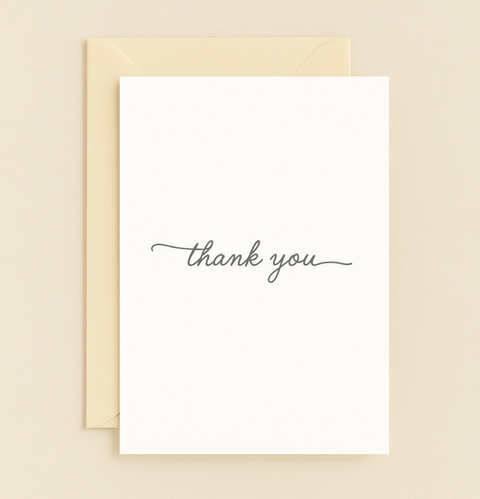 elegant thank you card
