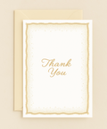 elegant thank you golden border card