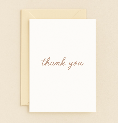 elegant thank you minimalist card