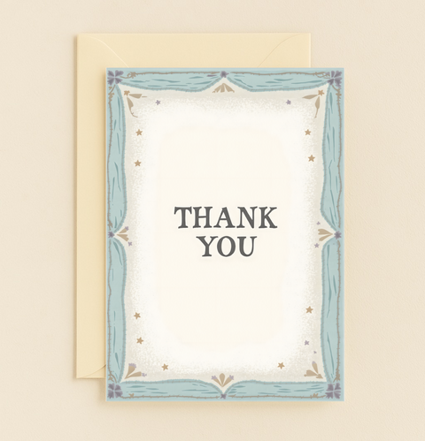 elegant vintage thank you card