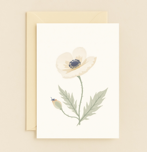 elegant watercolor flower card