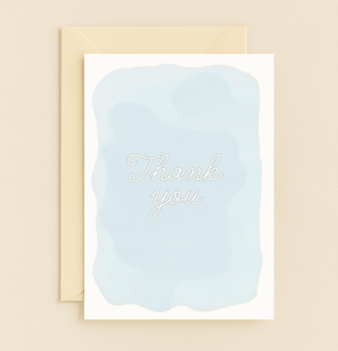 elegant watercolor thank you card