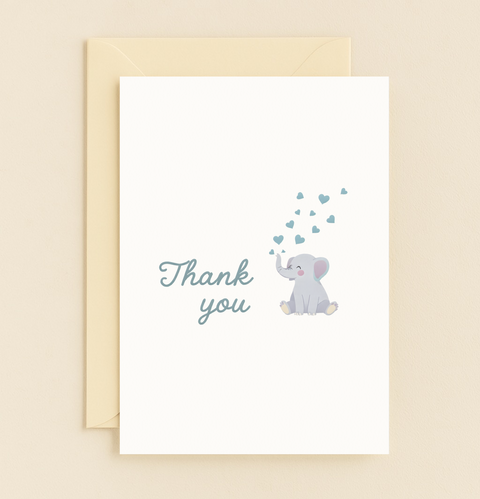elephant heart thank you card