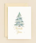 evergreen thank you card