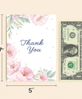 Thank You Card Floral Modern Design - Size