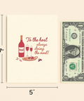 Host Appreciation Greeting Card Rosé Illustration - Size