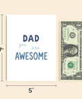 Dad You Are Awesome Greeting Card Modern Design - Size