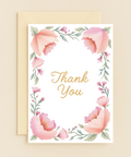 Thank You Card Elegant Floral Design - Front