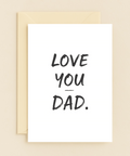 Fathers Day Greeting Card Modern Brush Script - Front