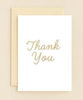 Thank You Card Gold Glitter Modern Design - Front