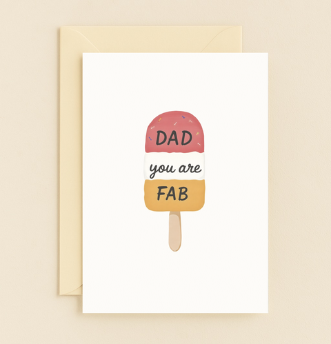 fab dad popsicle card