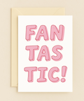 fantastic pink 3d text card