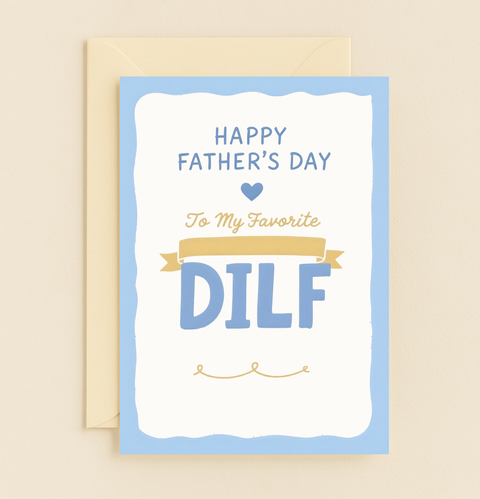 favorite dilf card with heart