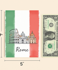 Rome Greeting Card Illustrated Italian Landmark Design - Size