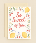 Sweet Greeting Card Illustrated Fruit Design - Front