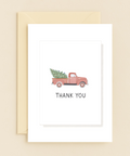 Thank You Greeting Card with Cute Vintage Truck Design - Front