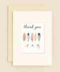 feather design thank you card