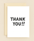 Thank You Greeting Card Bold Design Modern Stationery - Front