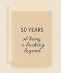 fifty years legendary celebration card