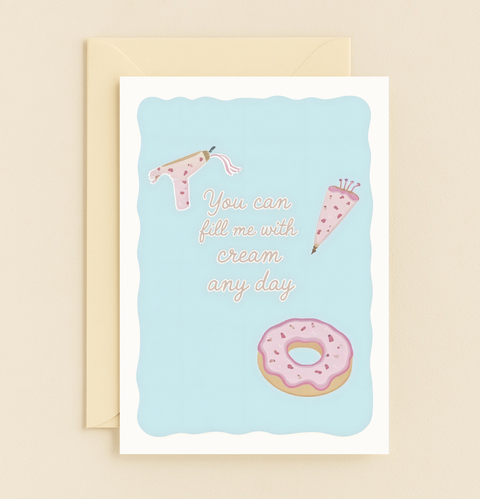 fill me with cream donut card
