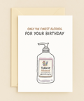 finest alcohol hand sanitizer birthday card
