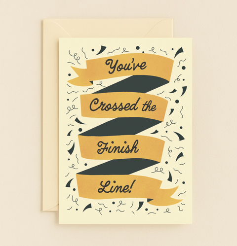 finish line achievement card