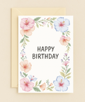 floral blossoms birthday card