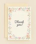 floral border thank you card