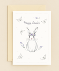 floral bunny and butterflies card