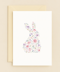 floral bunny silhouette card