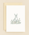 floral bunny with eggs card