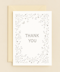 floral butterfly thank you card