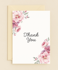 floral elegant thank you card