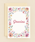 floral gracias thank you card