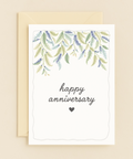 floral greenery anniversary card