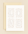 floral love letters card