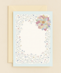 floral pastel design greeting card