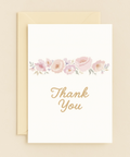 floral pastel thank you card
