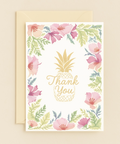 floral pineapple thank you card
