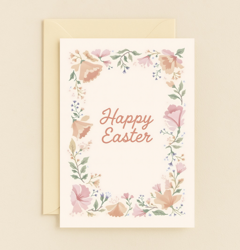 floral spring greeting card