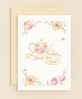 floral teapot thank you card