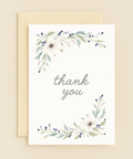 floral thank you card simple design