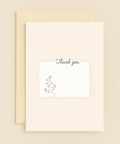 floral thank you card with delicate blooms