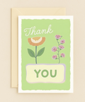 floral thank you card with flowers